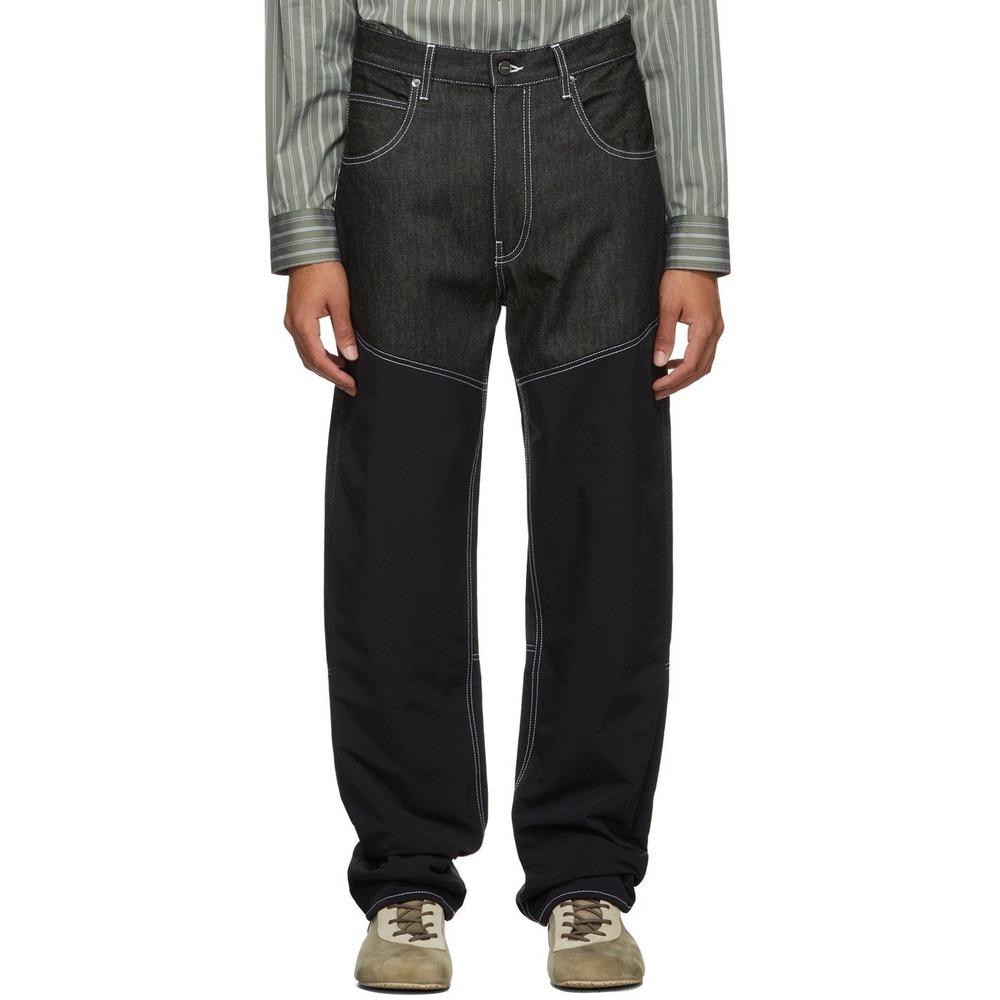 Jacquemus Black & Navy La Montagne Nîmes Meunier Jeans  Pants Size 34 Designer